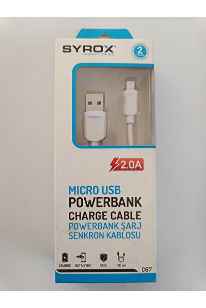 2A micro powerbank usb kablosu(20cm)