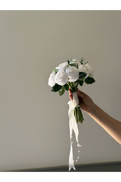 İstoria Bridal Şakayık+İnci Gelin Buketi, İncili Gelin Buketi, Şakayık&Okalip...