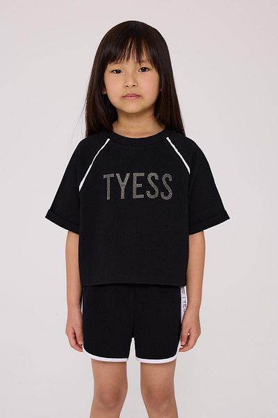 Tyess Tricou negru pentru fete BG Store