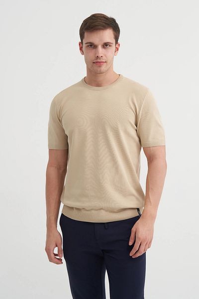 Cazador Μπλουζάκι Jazz 3030 Crew Neck Regular Fit Viscon Knitwear