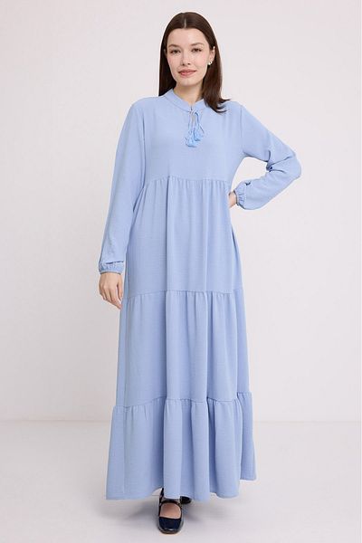 DEMOİSELLE Γυναικείο φόρεμα Hijab με κορδόνια γιακά