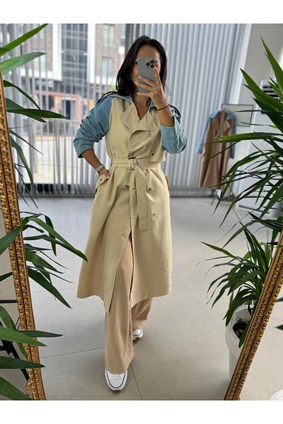 caddstore Beige Cd Trench Coat