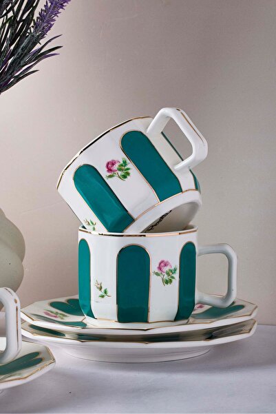 Perotti Acem 6 Kişilik 12 Parça Porselen Kahve Takımı