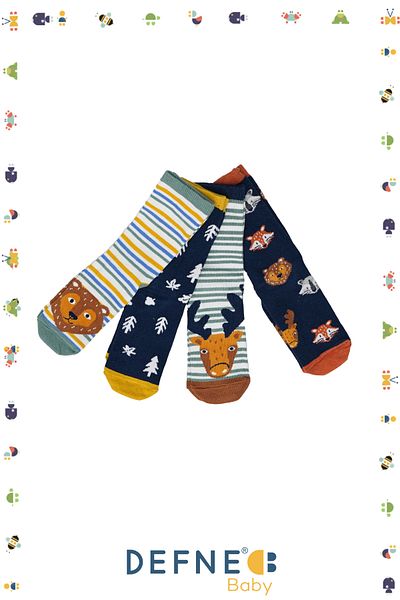 Defne Baby 4 Pairs of Boy's Socks