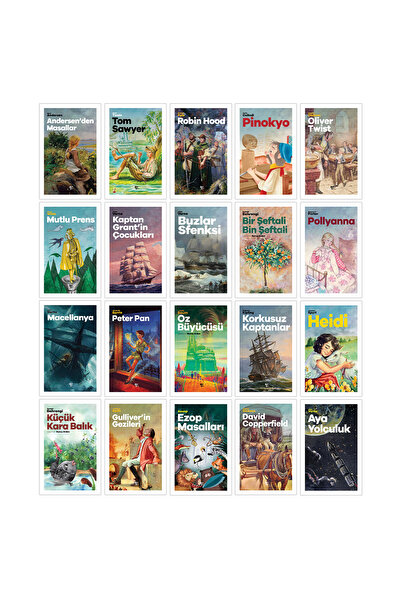 Halk Kitabevi Çocuk Romanları Koleksiyonu 20 Kitap Bir Arada