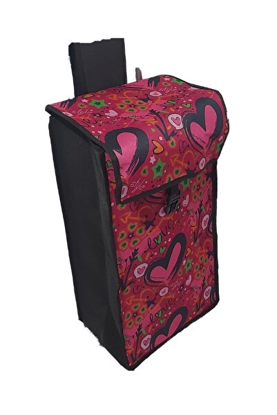 Genel Markalar 60 x 35 Işık Pazar Arabası Torbası Brandalı Lüx Mor