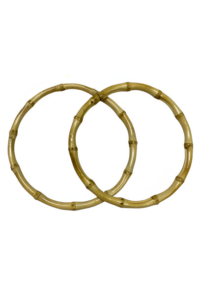 EleganTShoP Елегантна чанта с бамбукова дръжка, модел O, 14,5 см, OK4