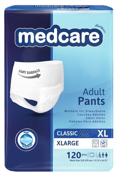 MEDCARE سراويل داخلية ماصة مقاس كبير 120 قطعة - كبير جدًا