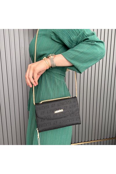 Armine Black Laser Cut Bag ARC1408