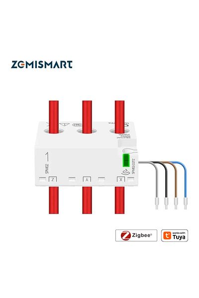 zemismart Zigbee control Zemismart Zigbee Smart Energy Meter 3 Phase 4 Wire Power Monitor Sensor Work with Tuy