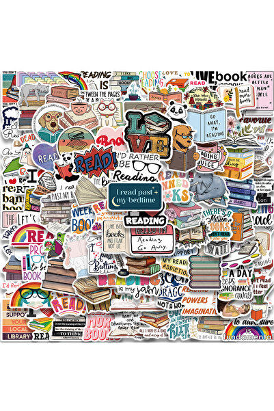 Choice 100 قطعة 100 قطعة من ملصقات كتب القراءة الكرتونية لدفتر الملاحظات والم...