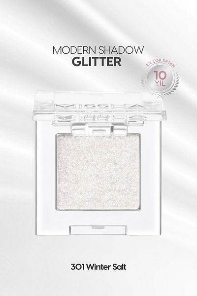 Missha Modern Shadow Glitter - Glitter Single Lasting and Non-Cumping Headlamp (301 Winter Salt)