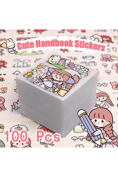 Choice 100 Pcs 10/100pcs Kawaii Stickers Pet Pattern Cartoon Scrapbooking Cute Sticker Diy Handbook Sticker