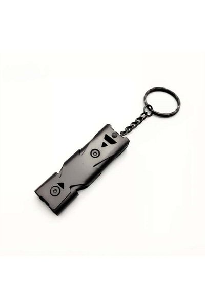 Choice Black Double Pipe Whistle Pendant Keychain High Decibel Portable Outdoor Survival Emergency Camping