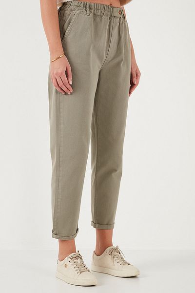 Lela Cotton Standard Fit High Waist Straight Leg Pants Pants 668Yp4924