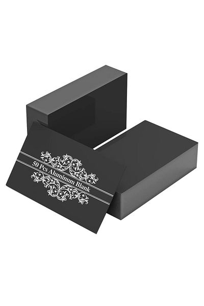 Choice 50pcs CNC Laser Engraving Machine DIY Card 50Pcs Aluminum Blank Metal Name Card 85*55mm Engraving Ar