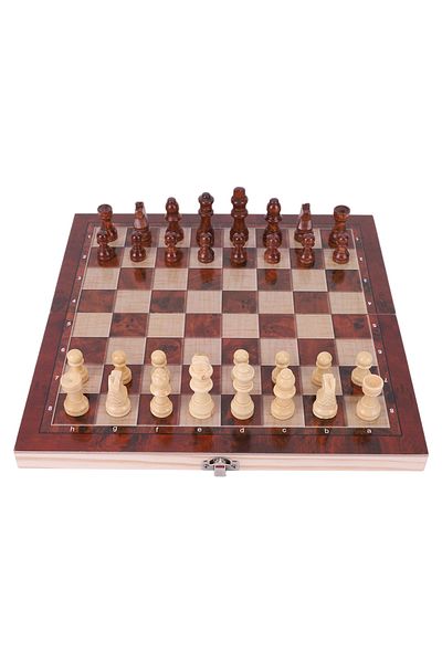 Choice رقعة شطرنج كبيرة 29×29 سم باللون الكاكي الداكن لتطوير التفكير الاستراتيجي 3 في 1 لعبة الشطرنج والطاولة