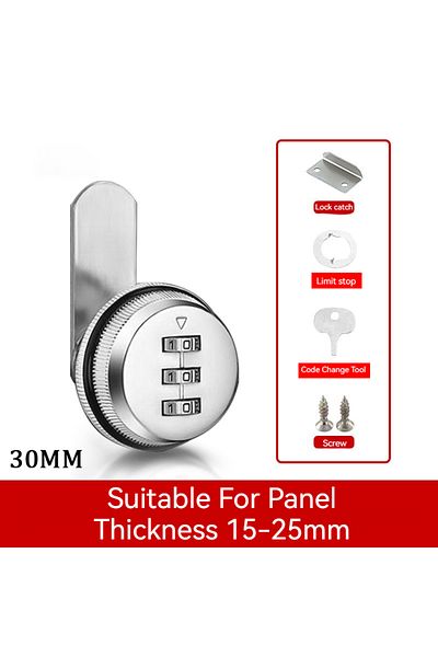 Choice Silver 1PC Combination Cabinet Lock Black/Silver Zinc Alloy Password Locks Security Home Automation