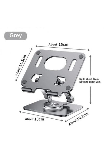 Choice GRAY 360 Rotation Foldable Laptop Bracket Mobile Phone Tablet Bracket Aluminum Alloy Desktop Lazy Ba