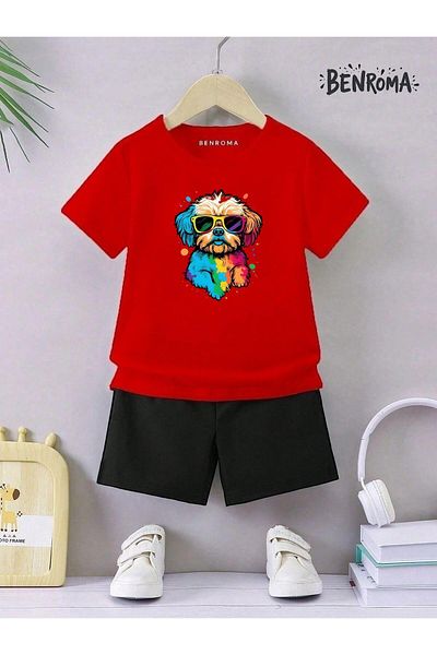 BENROMA Unisex Kids Shorts Set - Character Printed