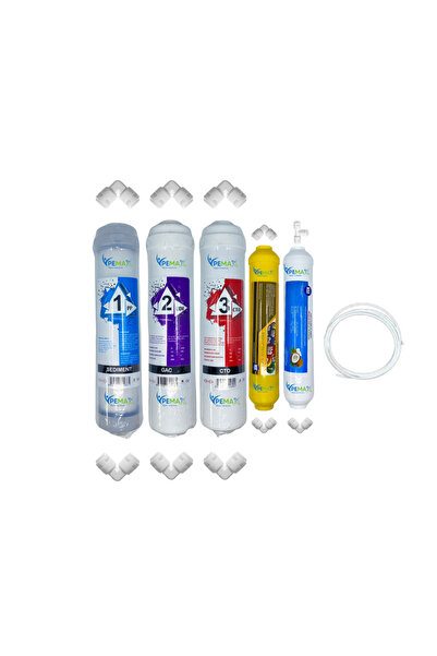 PWS Kapalı Kasa Su Arıtma Cihazlarına uygun STD  5li mebransız  Mineral+tatlandırıcı set