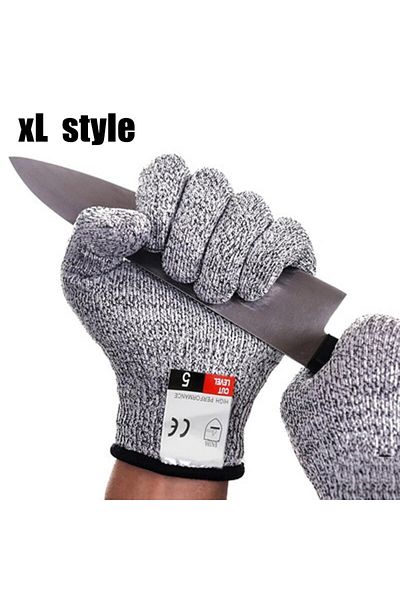Choice a pair XL A Pair Anti Cut Proof Gloves Hot Sale Grey Black Anti Cut Level 5 Safety Work Gloves Glass