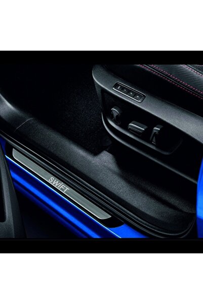 CarEste SUZUKİ SWİFT TÜM MODELLER UYUMLU OLD KROM KAPI EŞİĞİ 4 PARÇA YAZILI