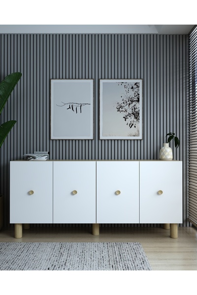 DEMONTE DECOR MONODD (KB150) BOHEM KONSOL SAFİRMEŞE-BEYAZ