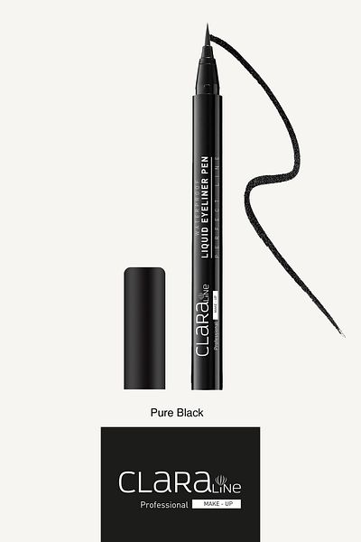 Clara Line Waterproof Liquid Eyeliner Pen Perfect Line Black
