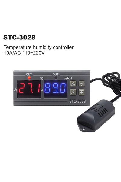 Choice 110-220 فولت تيار متردد 100 مم ترموستات رقمي للتحكم في درجة الحرارة والرطوبة STC 3028 تيار متردد 110 فولت 220 فولت تيار مستمر