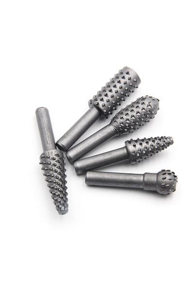 Choice 5pc Silver set 5pc Silver Woodworking Wolf Tooth Stick Rotary File DIY Grinding Tool Accessories Set