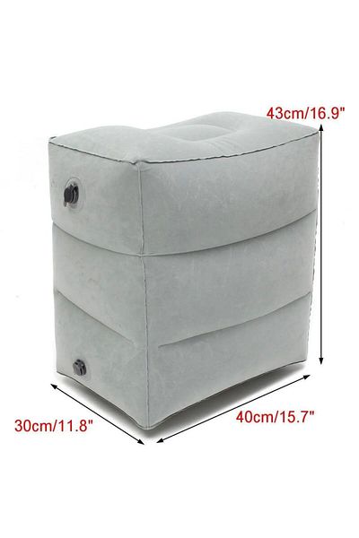 Choice 1 1pc Inflatable Foot Rest Pillow For Travel Portable Adjustable Three Layers Height Stool For Foot.