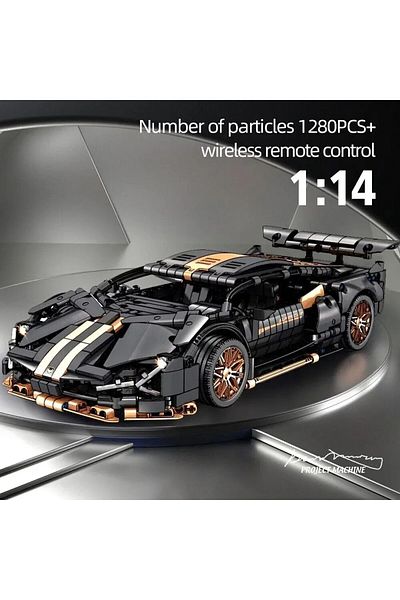 ToylinX صندوق رقم 67129 سيارة MOC 1280 قطعة مكعبات بناء سيارة ولعبة بناء سيارات قابلة للتجميع للبالغين