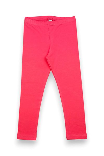 Via Girls Girl's Solid Color 95% Cotton Single Jersey Full Length Basic Leggings |   3-6 Years Old Children's Clothing