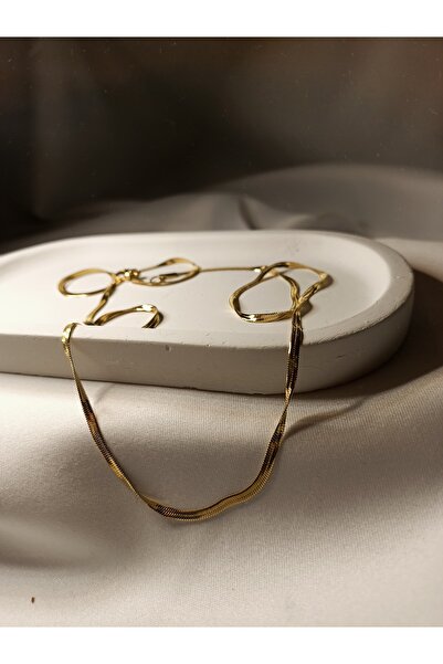 Pretty Yassı İtalyan İnce Zincir Çelik Kolye