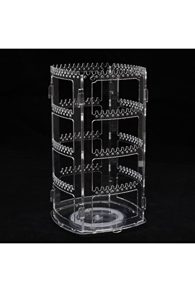 Choice قطعة واحدة شفافة، رف عرض مجوهرات دوار، مشابك أذن، أقراط، رف أقراط وقلادة.