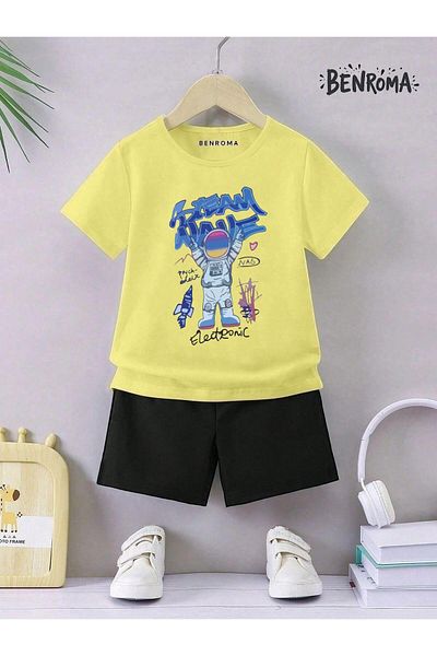 BENROMA Unisex Kids Shorts Set - Character Printed
