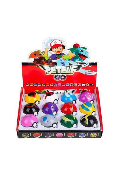 Choice 12Pcs With Box 12 Pcs/Set Pokemon Pikachu Action Figure Pokeball Game Toy  Pocket Monster Cute Pet A