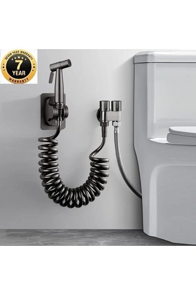 OEM Anthracite Bathroom Bidet Pressure Sprayer Bidet Tap Toilet Seat Hose
