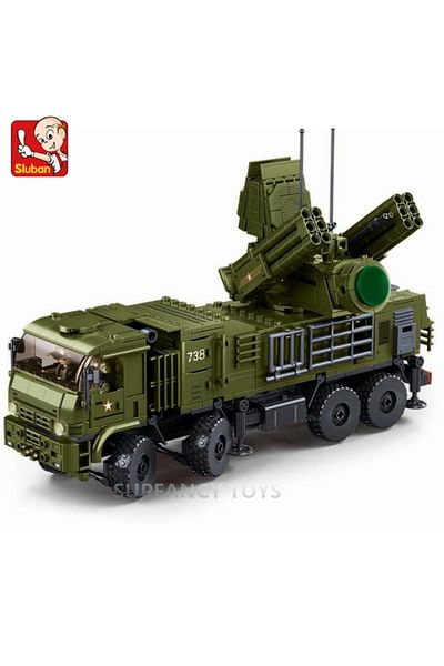 Choice 659pcs no box NO1252 NEW Sluban Military Model Bricks Tank Infantry Fighting Vehicle Air Defense Sys
