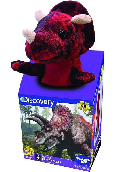 Prime 3D Triceratops Plush Puzzle 48pcs