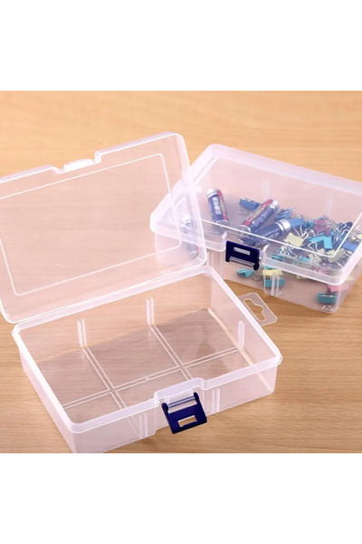 Choice صناديق تخزين بلاستيكية شفافة بيضاء لملحقات الأجهزة والمجوهرات والأشياء...