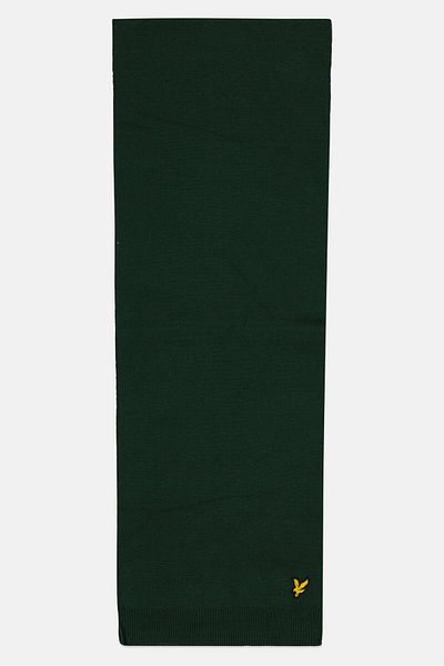 Lyle & Scott أوشحة رجالية بشعار العلامة التجارية 168 × 30 سم، أخضر