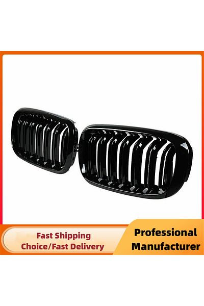 Choice For BMW F15 F16 X5 X6 F85 F86 2014-2018 Front Bumper Kidney Racing Grille Glossy Black Car Double...