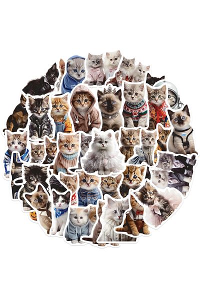 Choice 50PCS 50PCS Cute Cat Animals Kawaii DIY Stickers For Waterproof Skateboard Laptop Phone Diary Car Vi