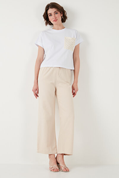 Lela Cotton Relaxed Fit High Waist Wide Leg Pants Pants 668Yp5118