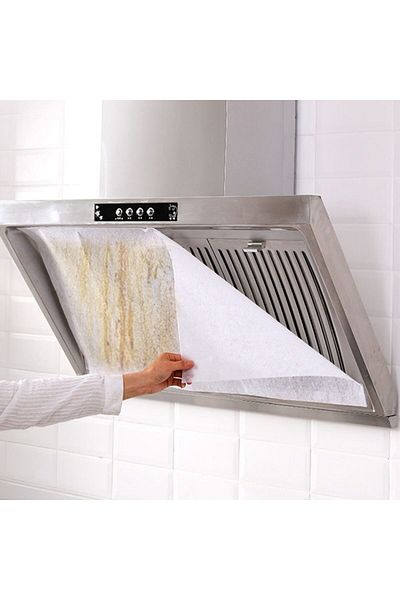 Choice G617a 12pcs 43cmx45cm Kitchen Range Hood Oil-proof Oil-absorbing Paper Filter Disposable Side Suctio