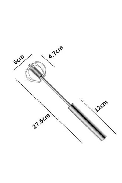 Choice Silver Semi Automatic Egg Beater Rotating Cream Egg Mixer Household Manual Egg Beater Baking Tool Ki