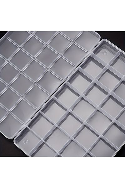 Choice 24 Grids 1pc Multifunctional Clear Plastic Organizer Box With Grids Container Craft Storage For Bead