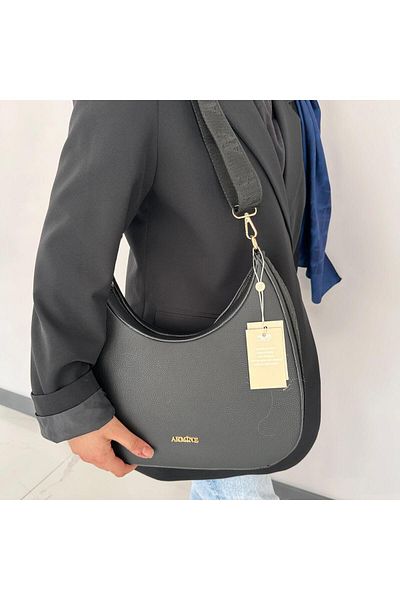 Armine Black Plain Bag - Ar38701